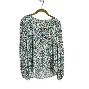 Loft Floral Long Sleeve Blouse Small